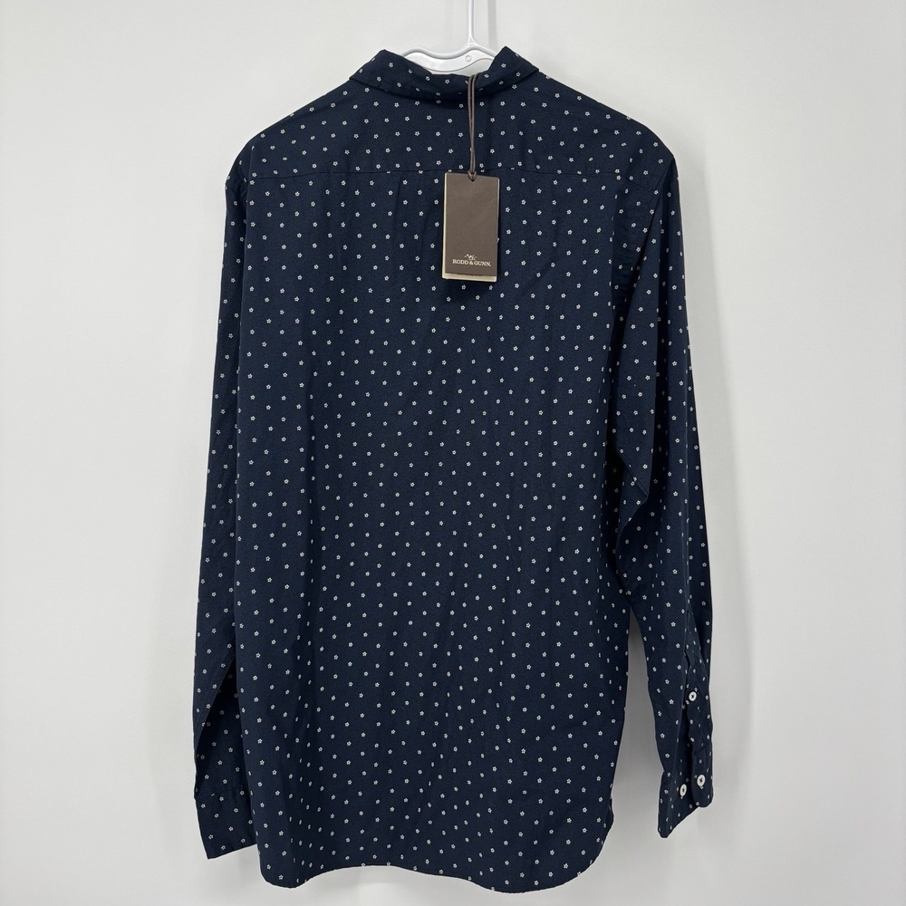Rodd & Gunn Blue Floral Sports Fit Button Up Shirt Long Sleeve Navy Blue Medium - Picture 2 of 9